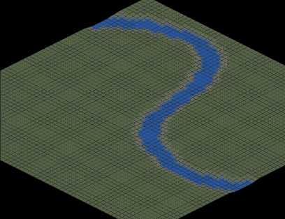 3D picture showing finished river