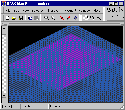 Image of editor with rectangular selection